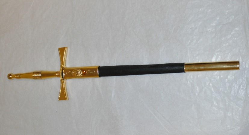 Poignard / Dagger with Black scabbard (Gilt) - Click Image to Close